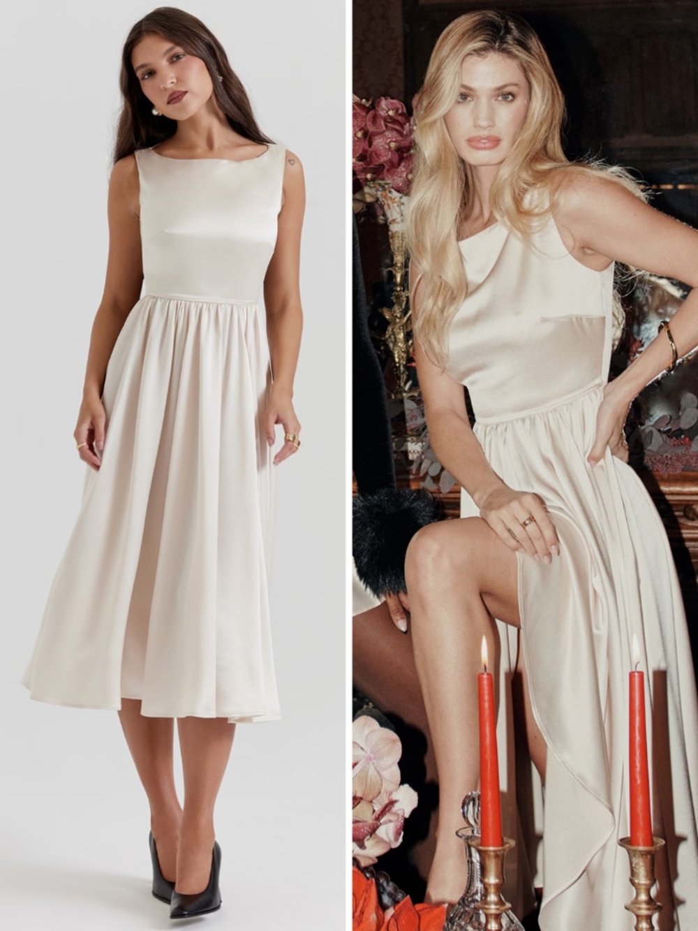 NEW House of CB Shayla Dress Vintage Cream Small